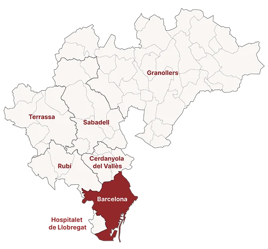 Mapa Partido Judicial de Barcelona