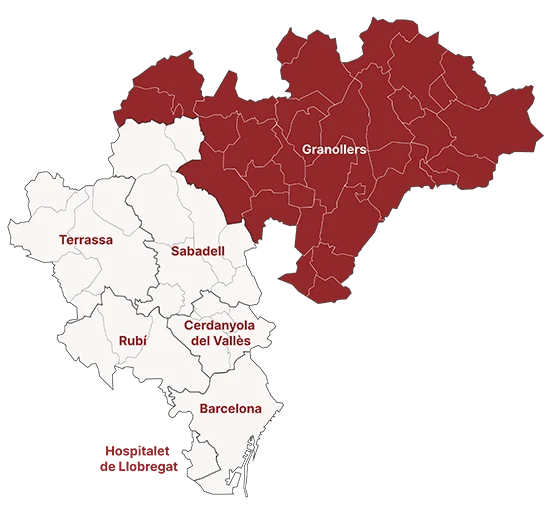 Mapa Partido Judicial de Granollers